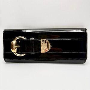 Gucci patent leather belt clutch